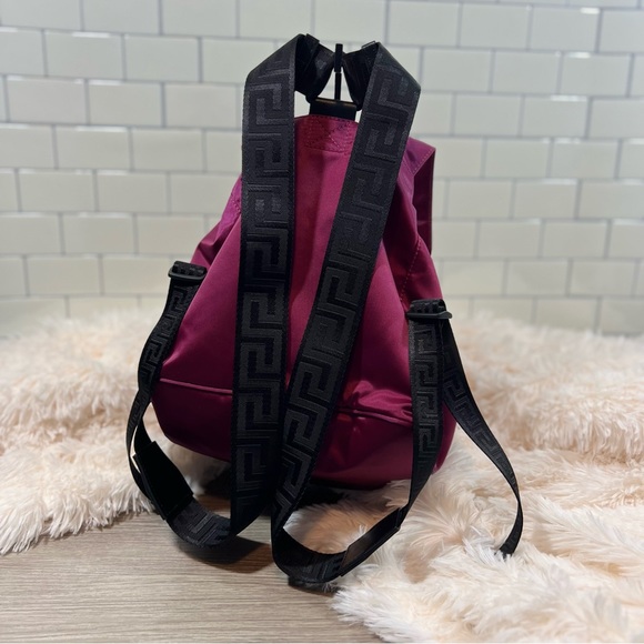 Versace Burgundy Nylon Backpack - Picture 4 of 10